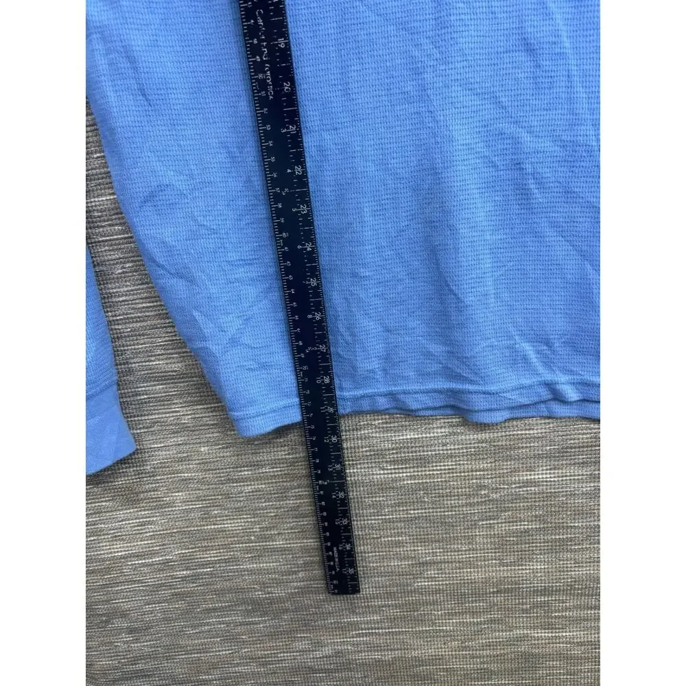 Polo Ralph Lauren Sleepwear Men XL Thermal Waffle Knit Long Sleeve Shirt Blue